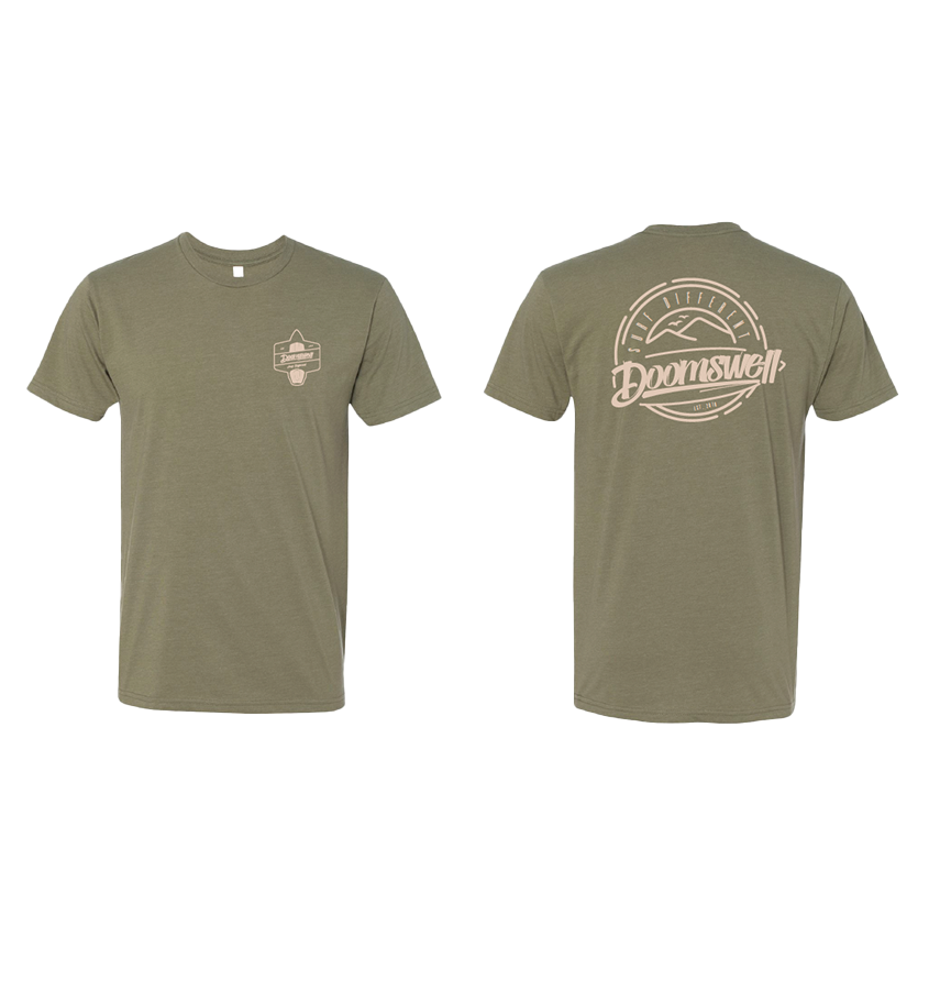 Army Green Circle Sunset Tee