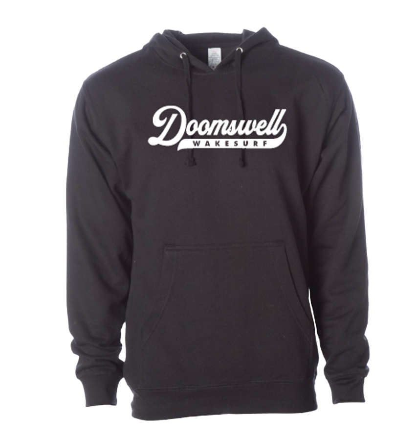 Doomswell Hoodie Black White Script